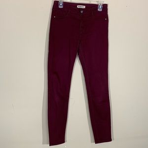 Blue Spice Wine Skinny Crop Jeans - 7